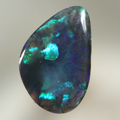 SOLID BLACK OPAL Shades of green and blue 